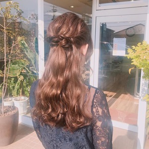 結婚式ヘアセット♡